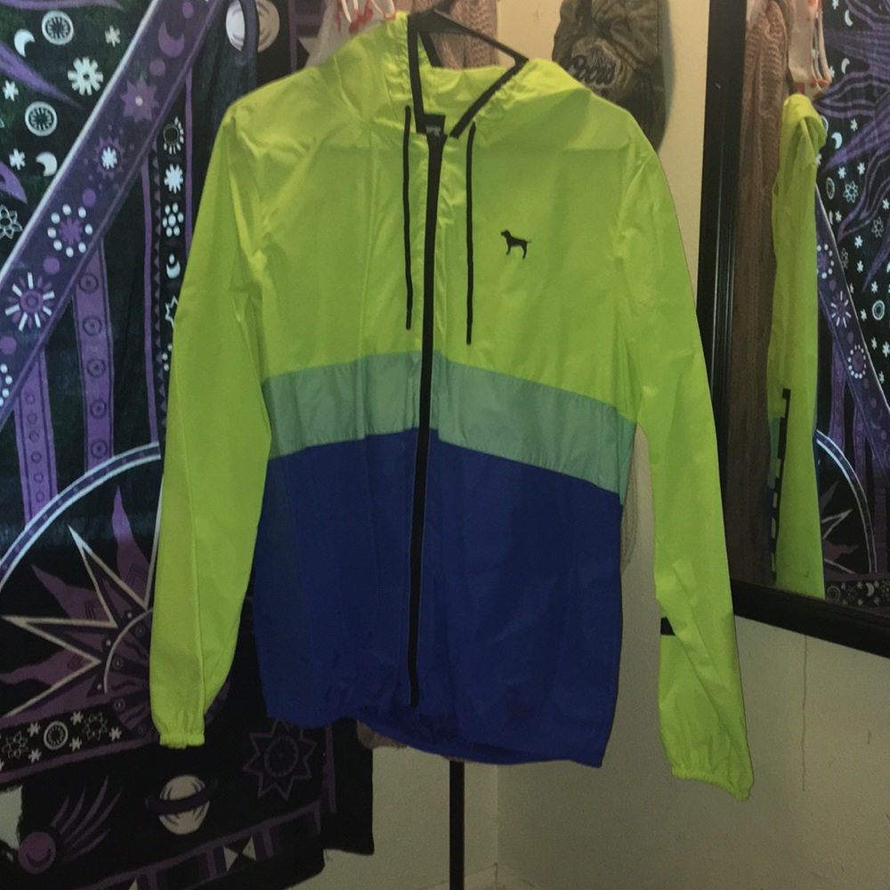 Pink rain jacket
